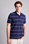 Cotton Regular Fit Polo Collar Striped Short Sleeve Polo T-Shirt G6896Ax26Sm
