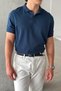 Men's 100% Cotton Buttoned Polo Collar T-Shirt