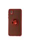 Samsung Galaxy A01 Core Compatible Case Montreal Silicone Cover with Ring - Red - 4