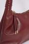 Women's Burgundy Zippered Tassel Detailed Hand and Shoulder Bag - 2
