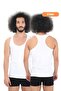 Men's Ribbed Undershirt 6-Piece Full Lycra Rambo Sportsman Undershirt