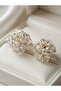 Crystal Cut Stone Sparkling Ball Earrings Luxury Invitation Earrings