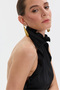 Blade Dark Satin Blouse - 5
