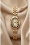 Women's Steel Watch Gold Color Oval Case Roman Numerals Vintage Old Money Luxury Elegant Stylish Women's Wristwatch |   Limited Edition 2026
