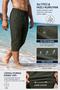 Khaki Below-Knee Long Model Water-Repellent Lycra Flexible Fabric Men's Beach Sea Capri Shorts // 940 - 2