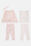 Toddlers Girl 3 Pcs Long Sleeve Top And Leggings With Headband Set, Multicolor - 2