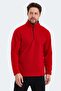 Men's Red Fleece Jacket Casual Cold Weather Outerwear Winter Fleece Jacket