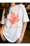 تي شيرتات نسائية من Maple Leaf Memories بتصميم صيفي كاجوال كبير الحجم - 4