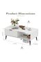Coffee Table with Storage, 105 x 55 x 41.5 cm - 7
