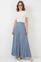 Women's Crinkled Indigo Skirt - 2