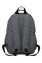 Large Size Waterproof Crinkle Fabric School Bag with Laptop Compartment Black/White - 3