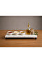 Footed Marble Presentation Tray and Oil Dish Base – 25X15 cm Rectangular Marble Tray - 3