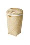 SALUDING Laundry basket, handmade bamboo, 50 l