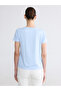 Original Oval Collar Printed Women's T-Shirt - 4