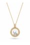 316L Steel Gold Color Zircon Stone Detail Moon Star Bell Jar Model Women's Necklace