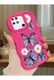 Redmi 10C Compatible Case Camera Protector Red Silicone Couple Phone Case Butterfly Pattern