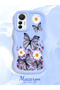 Mi 12 Lite Compatible Case Camera Protector Blue Silicone Couple Phone Case Butterfly Pattern - 2