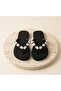 Siyena Women's Black Special Design Beach Flip-Flops with Shell Detail - 5