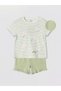 Lcw Baby Floral Printed and Striped Baby Girl Set - 2