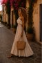 Bohemian Grace One Shoulder Maxi Dress with Black, White, and Beige Color Options - 3