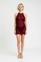 Women's Halter Neck Backless Knitted Mini Dress Bodycon Cutout Textured Pattern Unlined Daily Casual - 4