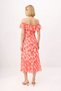 Women's Midi Dress Carmen Collar Sleeveless Flounced Skirt Open Waist Floral Pattern Chiffon Woven Casual - 5