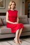 Women Sleeveless Crew Neck Tie Detail A-Line Midi Woven Dress Elegant Casual Comfortable Modern Stylish - 3