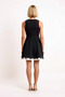 Women Sleeveless Mini Skater Dress Crew Neck Lace Detail Woven Fabric L Size Daily Casual Stylish - 5