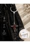 Red Gothic Cross Keychain – Unisex Bag Accessory with Thorn Detail