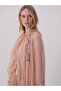 Embroidery and Ruffle Detailed Chiffon Dress - 5