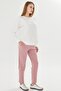 Women's Cotton Crew Neck Printed Tracksuit Set Pink 8511-P - 5