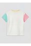 Lcw Kids White Crew Neck Printed Girls' T-Shirt - 5