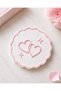 Heart-Shaped Decorative Coasters – Pink & White Girly Design |   3D Printing Table Decor - 5