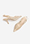 Women's Stiletto Pointed Toe Transparent Mesh Strap Classic Heeled Shoes Vimola Beige Suede - 7