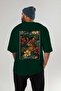 35 Cats for Cat Lovers Printed Green Oversize T-Shirt 100% Cotton Unisex Cat Lover Premium Design - 4