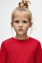 Light Red Unisex Kids Seasonal Crew Neck Long Sleeve Basic T-Shirt - 3