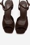 Elvia Brown Suede Genuine Leather Women's Heeled Shoes - 2