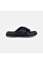 Men's Black Desacomfort Cross-Strapped Leather Slippers - 2