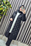 Women's Clothing Plus Size Front Zipper Diamond Stone Trousers Three Piece Set - 5