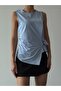 Double-Breasted Women's Blouse with Collar Tie Detail - 3