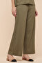 Textured Wide Leg Pants with Drawstring Waist - 5