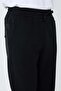 Black Waist-Tie Elastic Cuffed Men's Sweatpants with Zipper Pockets - 4