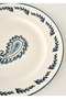 Paisley Set of 6 Porcelain Cake Plates Blue (21 cm) - 6