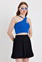 Woman's Strappy Crop Camisole Cobalt Blue - 3