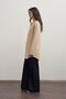 W94039A0 Women's Gold Buttoned Half Placket Knit Sweater - 3