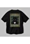 For the Love of Cats 105 Cat Printed Black Oversize T-Shirt 100% Cotton Unisex Cat Lover Premium Design - 3