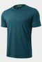 . Men's 100% Cotton Crew Neck T-Shirt with Soft Texture, Fitting at the Shoulders and Not Showing the Belly.