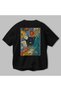 For the Love of Cats 103 Cat Printed Black Oversize T-Shirt 100% Cotton Unisex Cat Lover Premium Design - 3