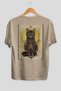 For the Love of Cats 97 Cat Printed Beige Oversize T-Shirt 100% Cotton Unisex Cat Lover Premium Design