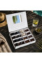 Treyo Wooden Sunglasses, Jewelry & Makeup Organizer – Drawer Glasses Stand Storage Box - Travel Case with Mirror Lid & Adjustable Compartments - 7